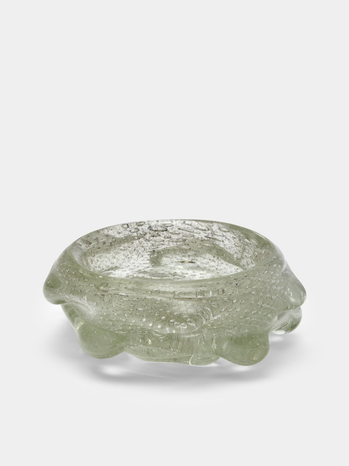 Antique and Vintage - 1960s Murano Glass Ashtray - Green - ABASK - 