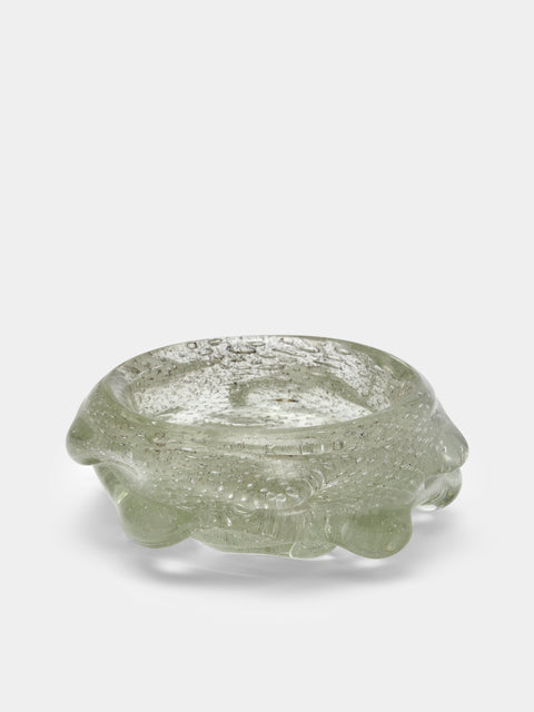 Antique and Vintage - 1960s Murano Glass Ashtray - Green - ABASK - 