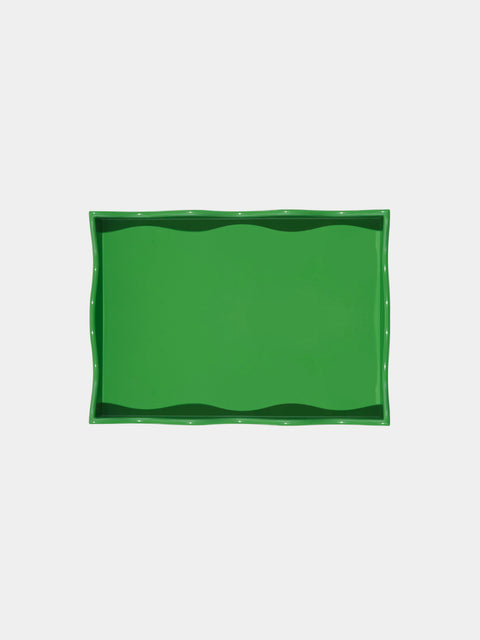 The Lacquer Company - Belles Rives Lacquered Small Tray - Green - ABASK - 