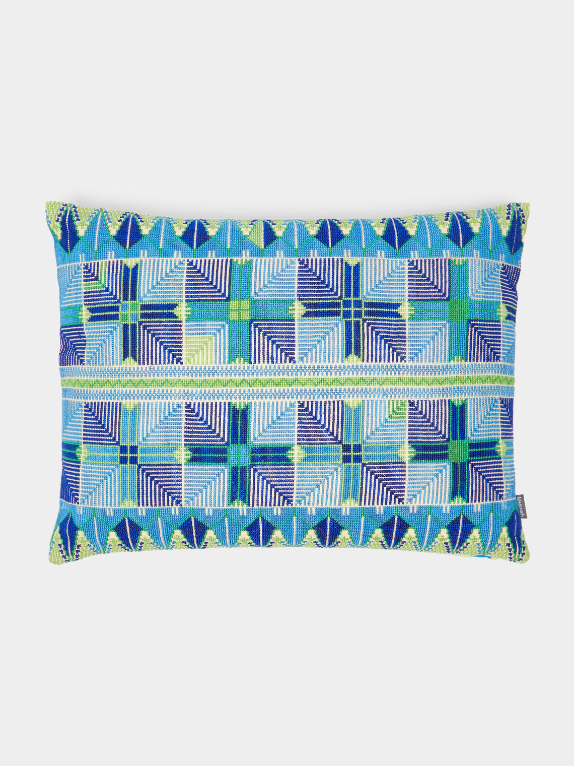 Kissweh - Ensaf Hand-Embroidered Cotton Cushion -  - ABASK - 
