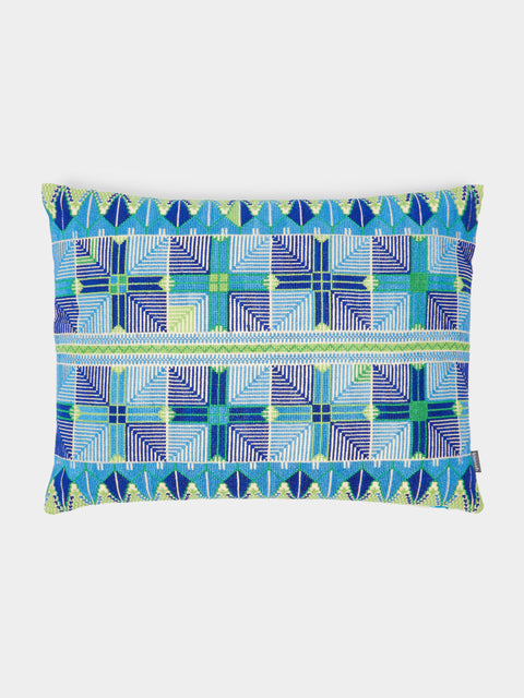 Kissweh - Ensaf Hand-Embroidered Cotton Cushion -  - ABASK - 