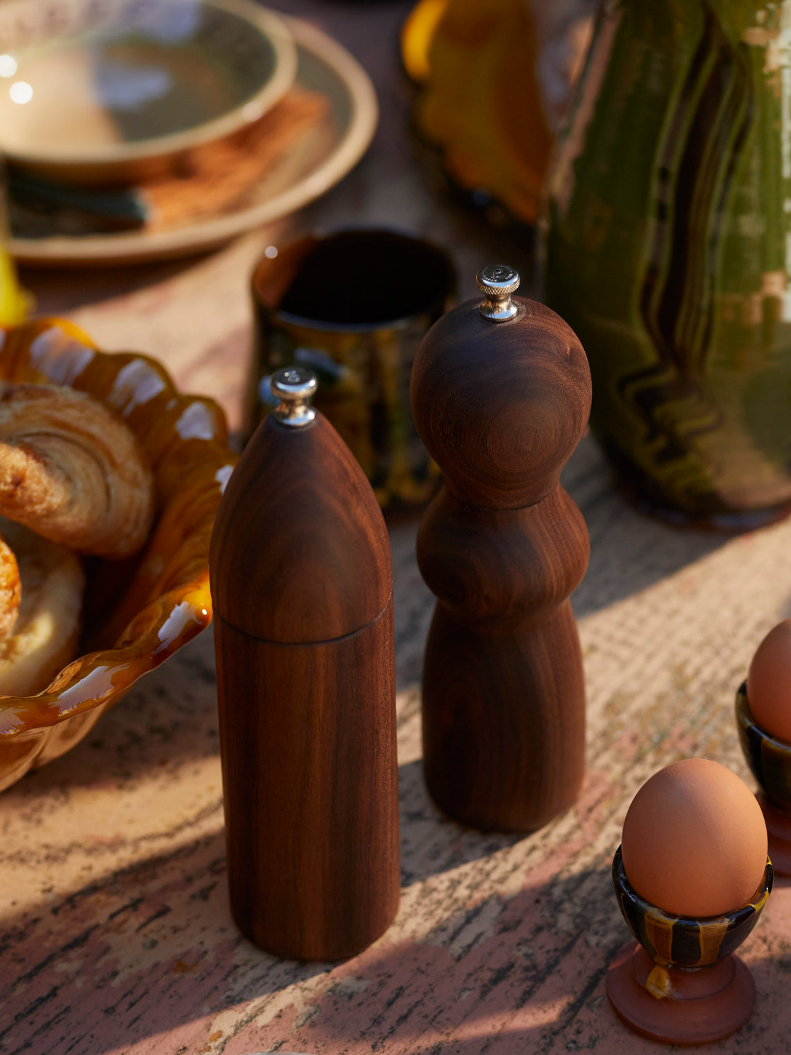 Pencil Hand-Turned Walnut Salt Mill