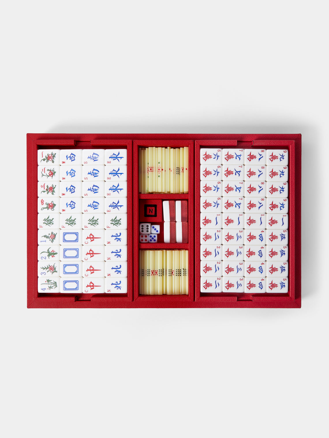 Giobagnara - Leather Mahjong Set - Red - ABASK