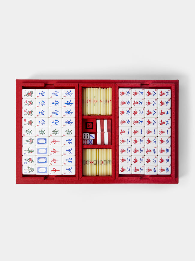 Giobagnara - Leather Mahjong Set - Red - ABASK