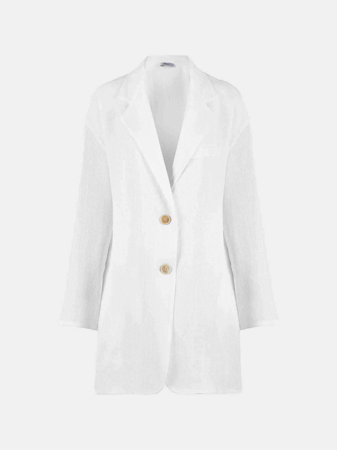 Dusan - Linen Open-Back Jacket | Size: XS - White - ABASK - 
