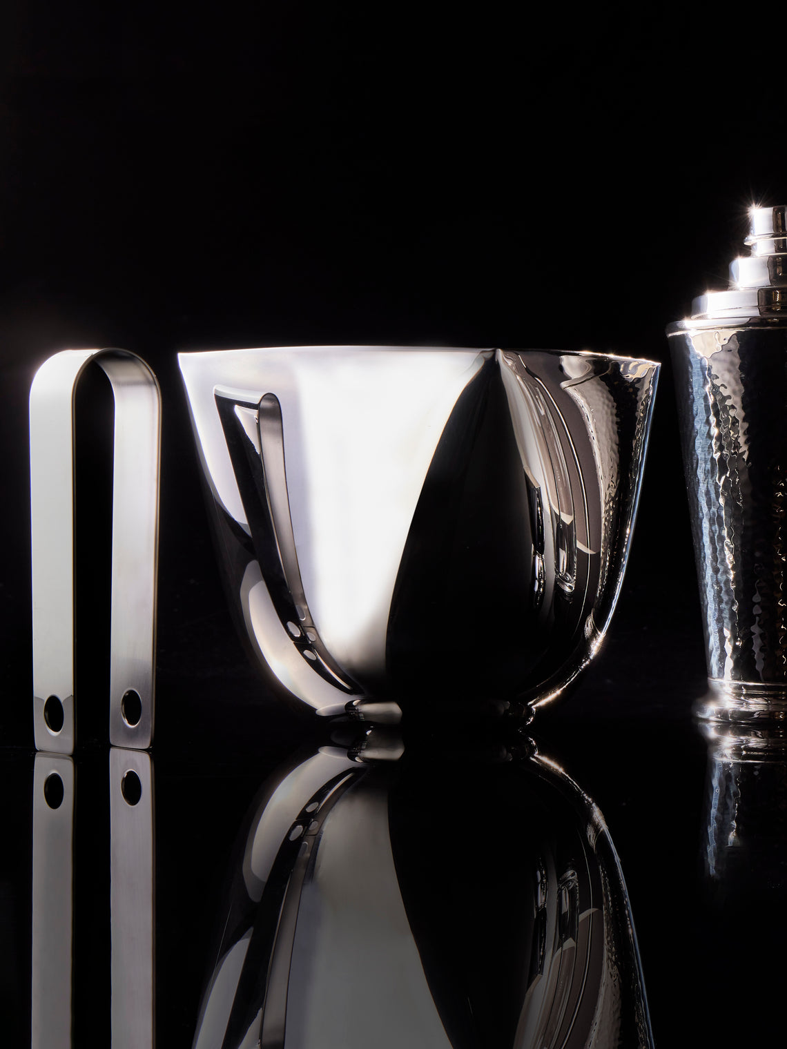 Pampaloni - Silver-Plated Ice Bucket with Tongs - Silver - ABASK