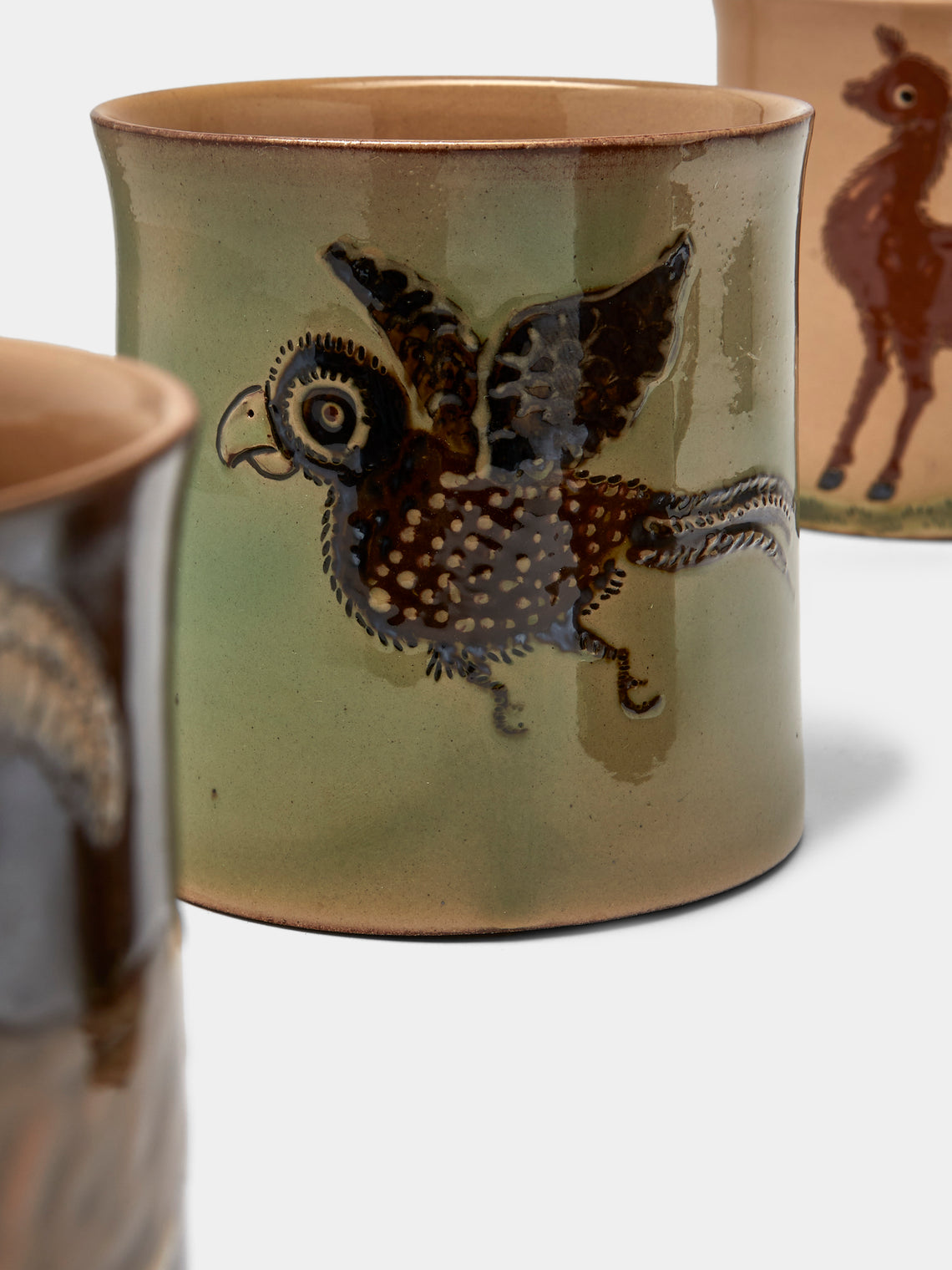 Poterie d’Évires - Safari Hand-Painted Ceramic Mugs (Set of 4) - Multiple - ABASK