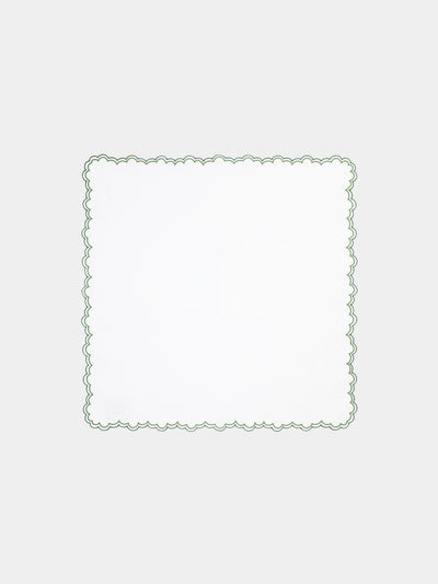 Los Encajeros - Escamas Embroidered Linen Napkins (Set of 4) -  - ABASK - 