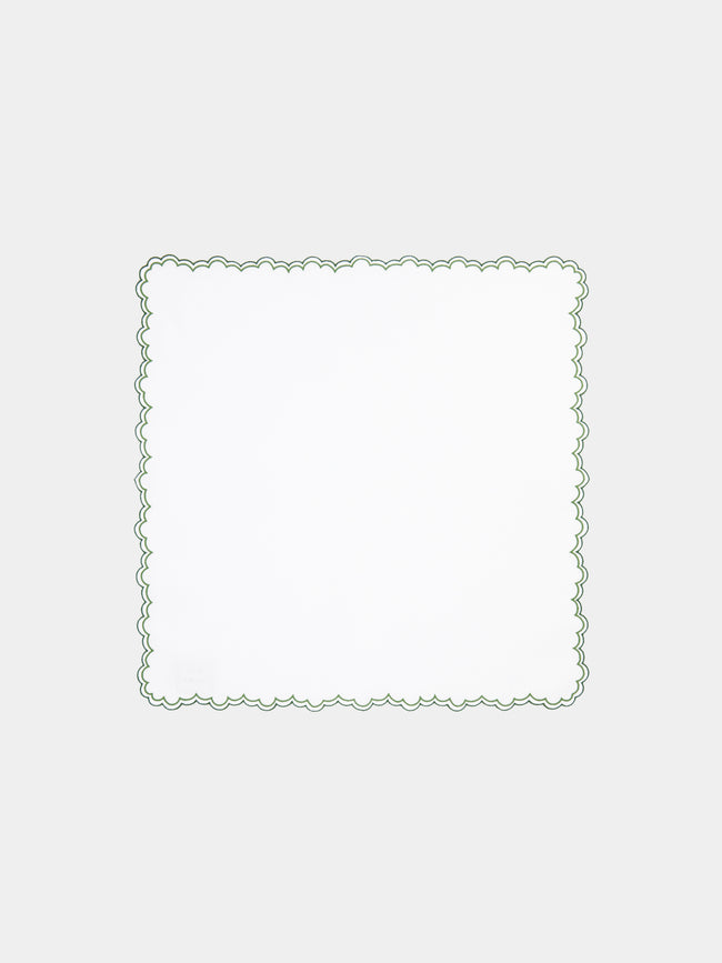 Los Encajeros - Escamas Embroidered Linen Napkins (Set of 4) -  - ABASK - 