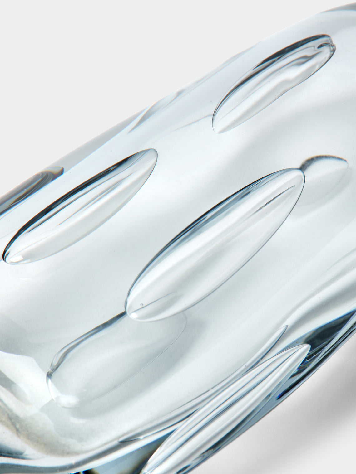 Antique and Vintage - 1960s Blob Crystal Vase (12in/30cm) - Clear - ABASK