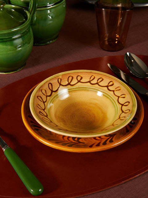 Poterie de Cliousclat - Hand-Painted Slipware Small Bowls (Set of 4) -  - ABASK