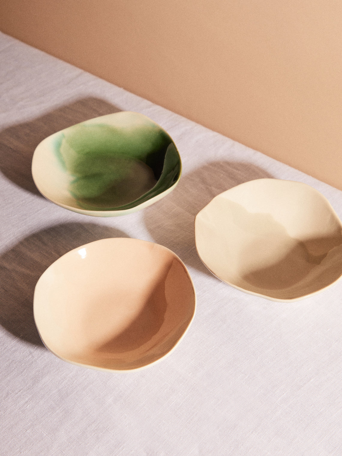 Pottery & Poetry - Hand-Glazed Porcelain Dipping Bowls (Set of 3) -  - ABASK