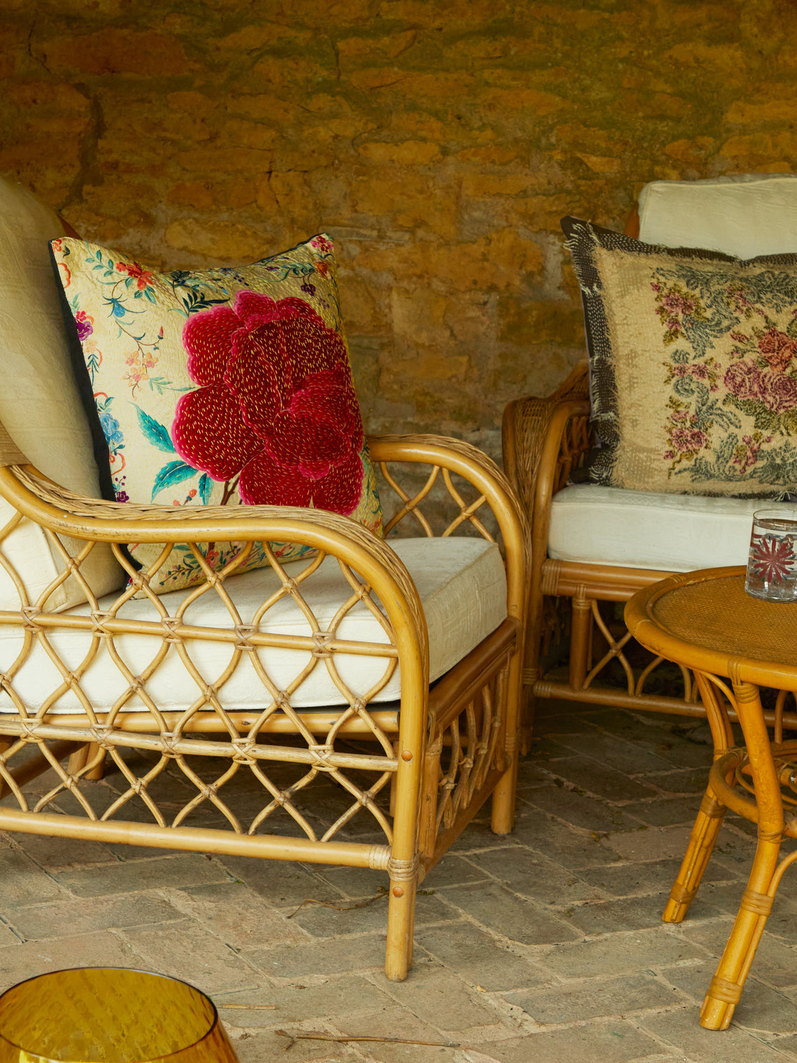 By Walid - 1920s Chinese Embroidery Silk Cushion -  - ABASK