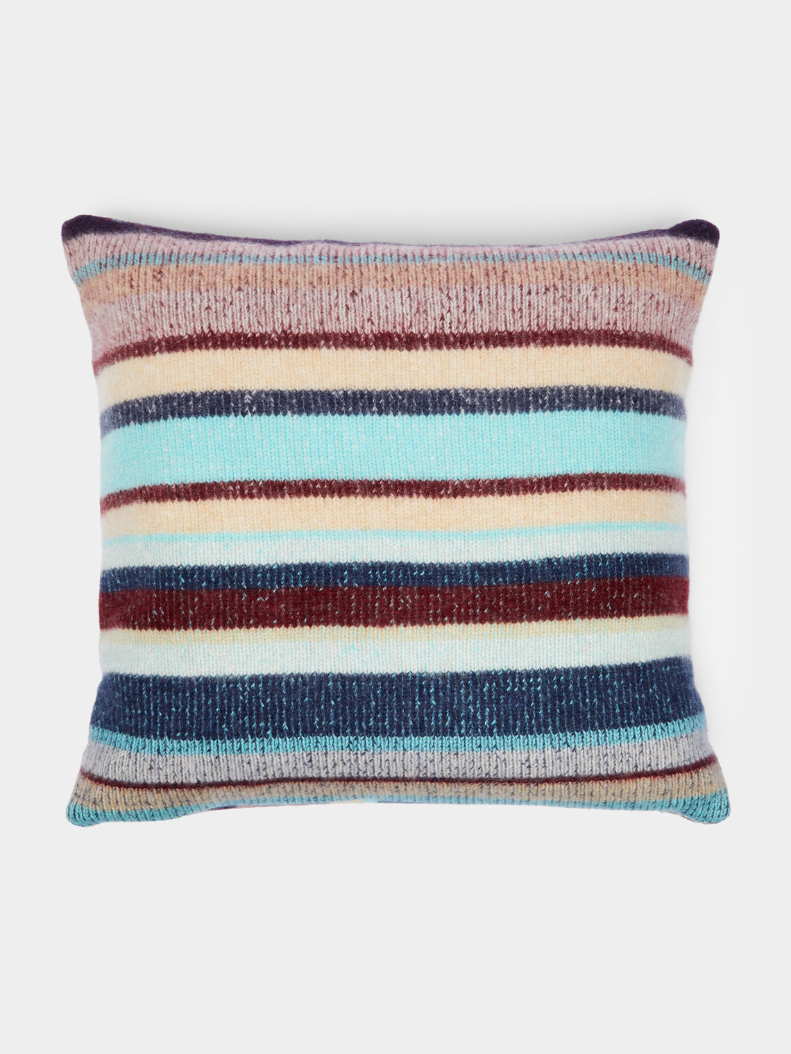 The Elder Statesman - Stripe Super Soft Cashmere Pillow -  - ABASK - 
