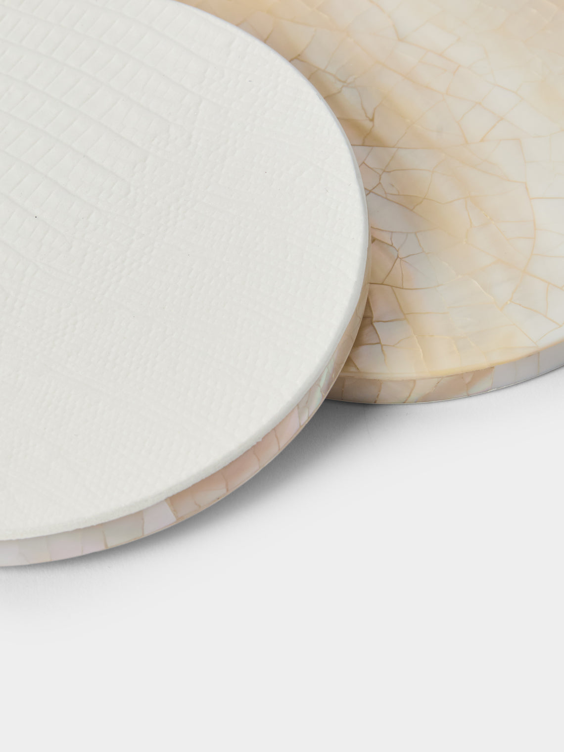 Objet Luxe - Mother-of-Pearl Coasters (Set of 6) - Ivory - ABASK