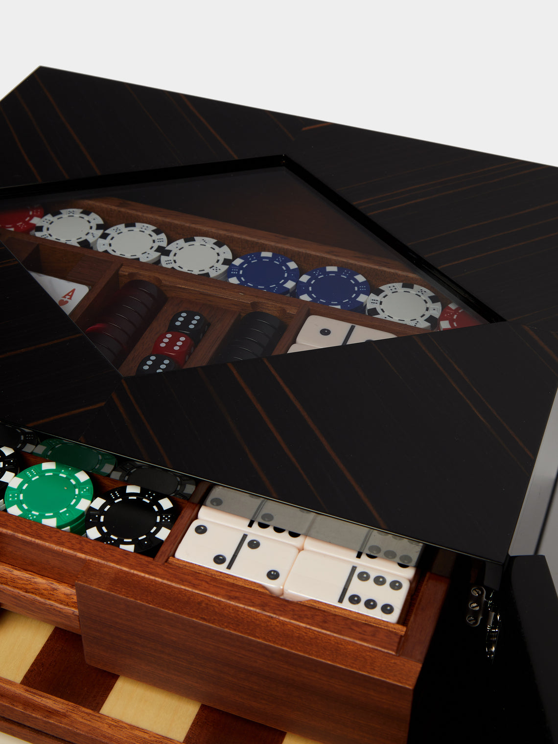 Agresti - Ebony Backgammon, Chess, Checkers and Poker Compendium -  - ABASK