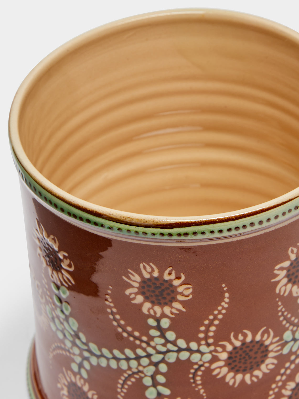 Poterie d’Évires - Flowers Hand-Painted Ceramic Large Jar -  - ABASK