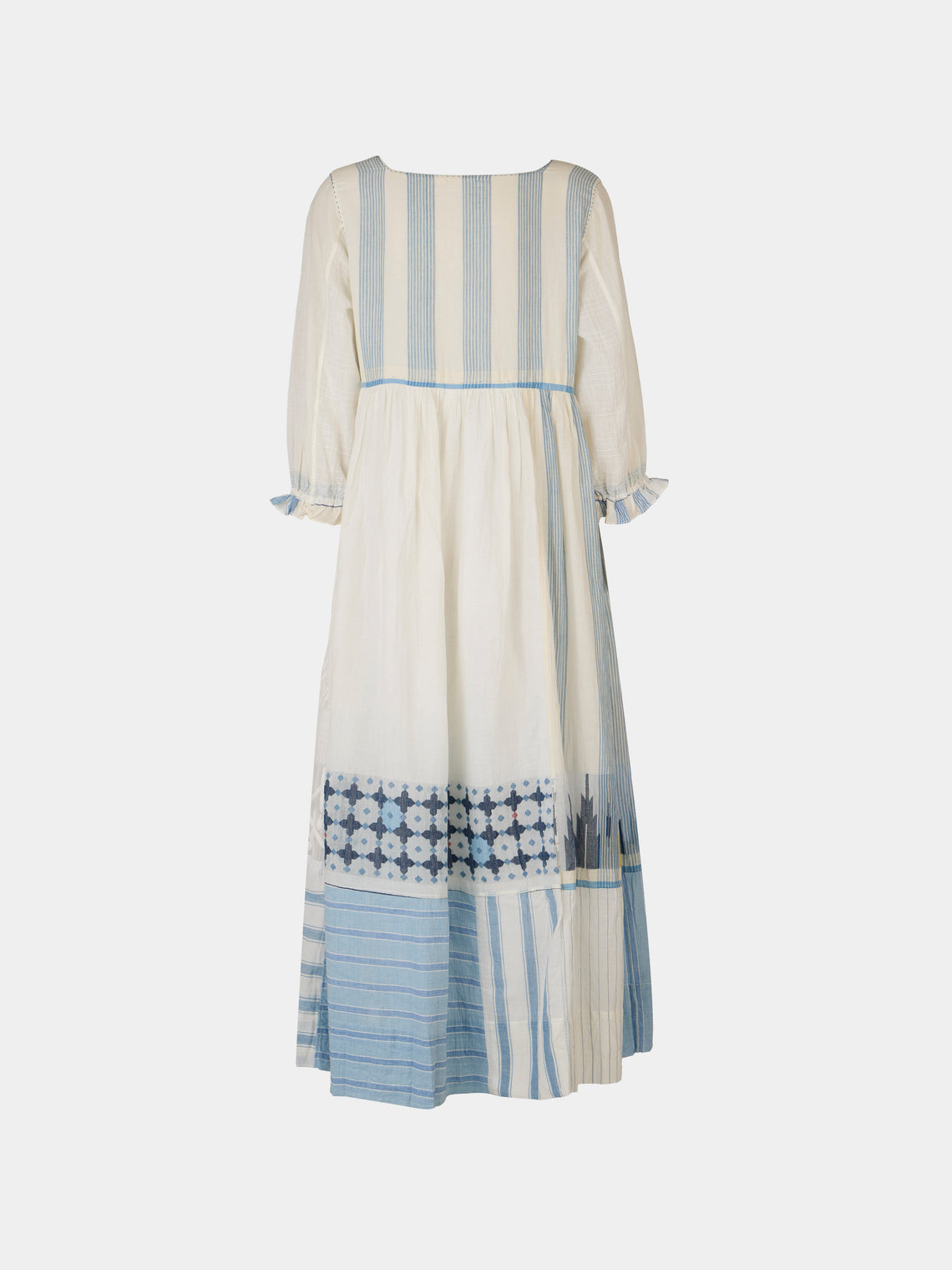Injiri - Amber 30 Hand-Loomed Cotton Dress | Size: S - White - ABASK