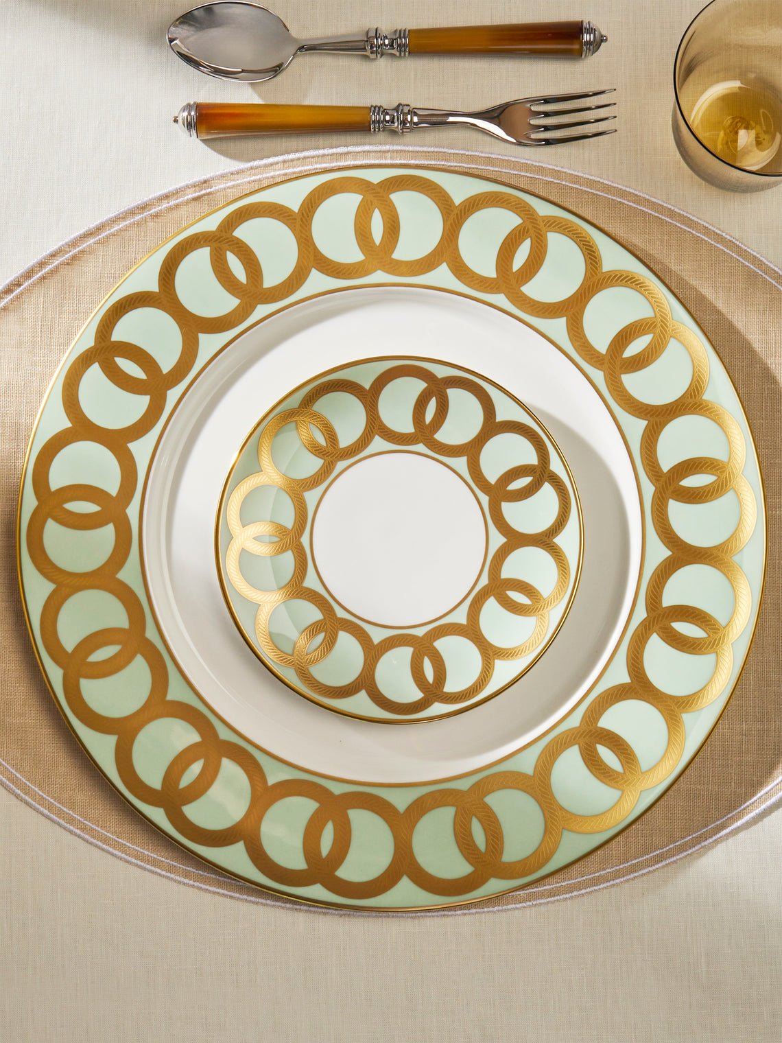 Royal Crown Derby - Riviera Dream Hand-Painted Bone China Dessert Plate - Green - ABASK