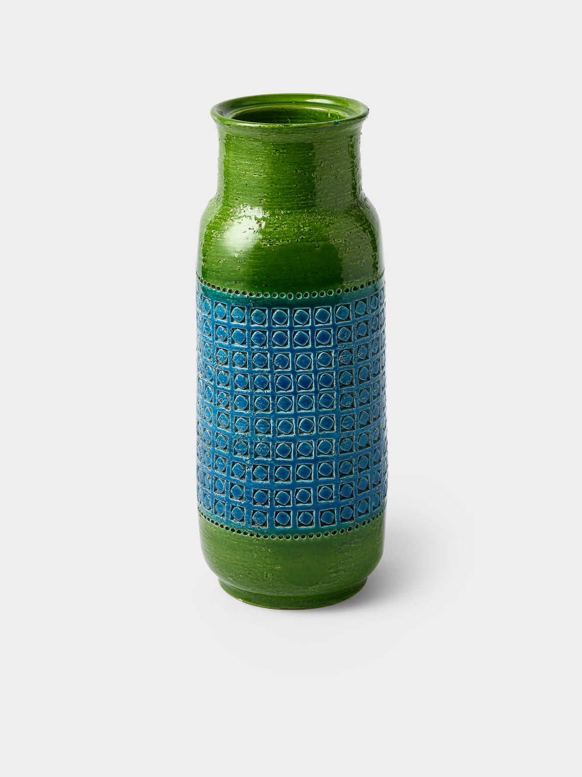 Antique and Vintage - 1970s Bitossi Ceramiche Rimini Blu Ceramic Jug - Green - ABASK - 
