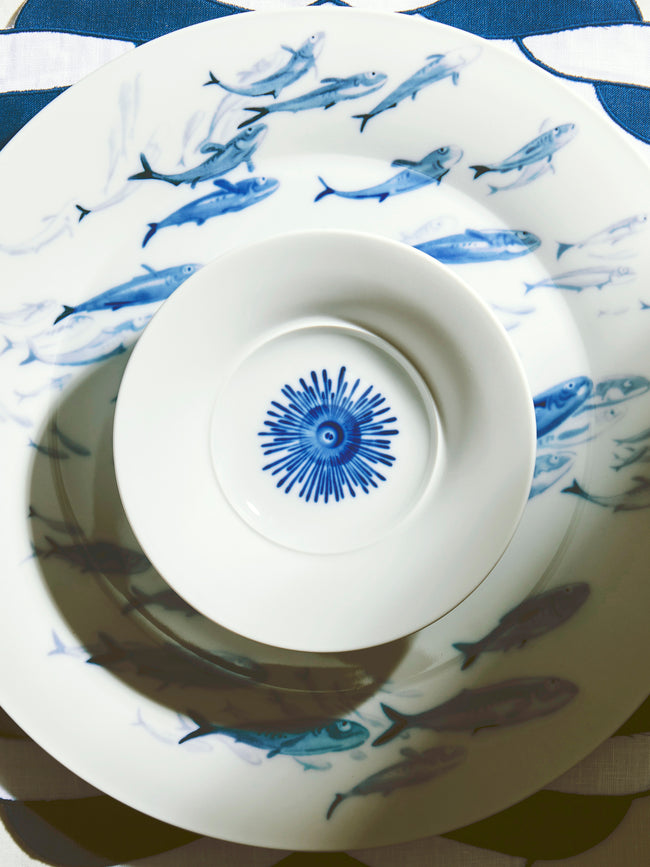 Hering Berlin - Ocean Porcelain Dessert Bowls (Set of 2) - White - ABASK