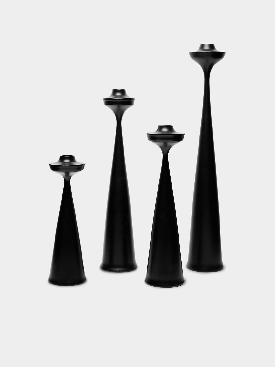 Antique and Vintage - 1950s Laurids Lønborg Wood Candlesticks (Set of 4) -  - ABASK - 