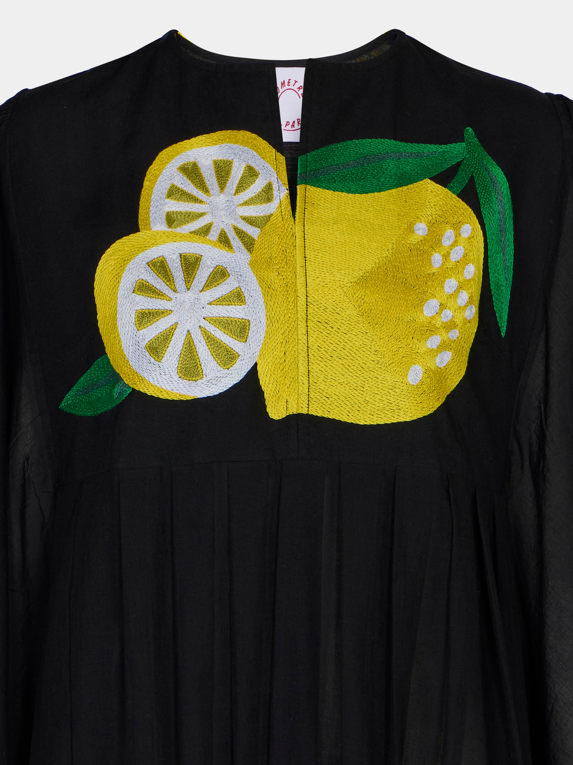 Kilometre Paris - Lemon Embroidered Cotton Dress | One Size -  - ABASK