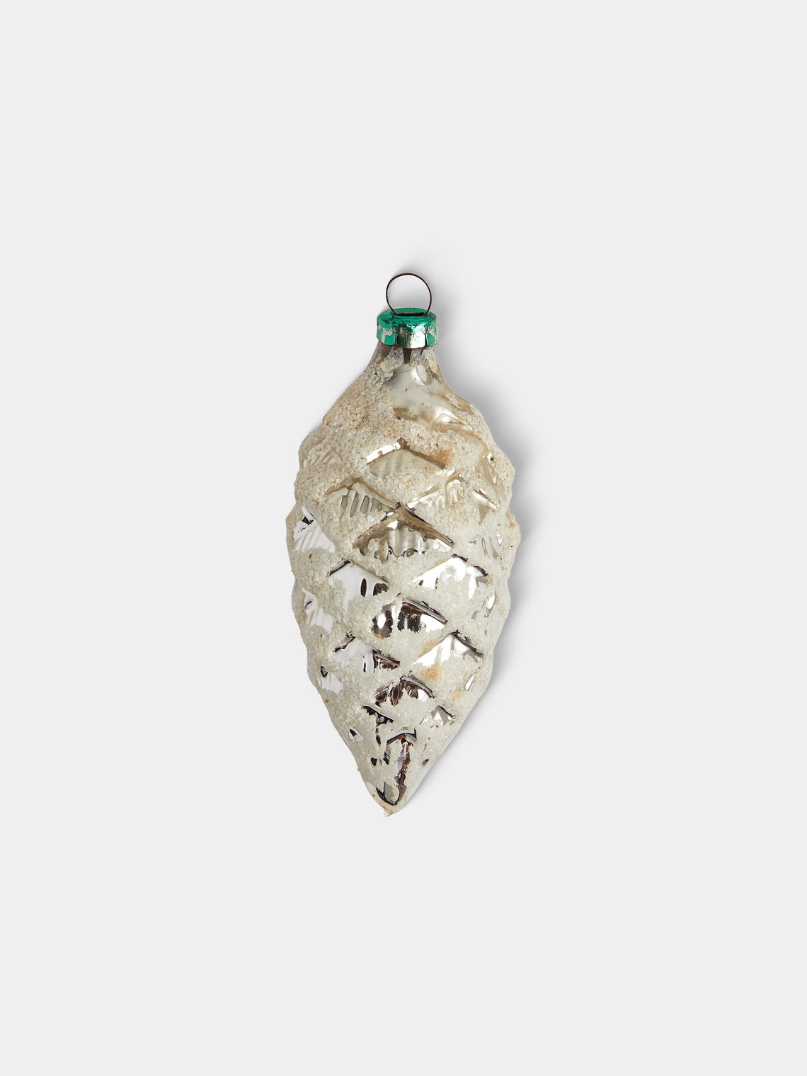 Antique and Vintage - Early-20th-Century Pinecones Glass Baubles (Set of 12) - Silver - ABASK