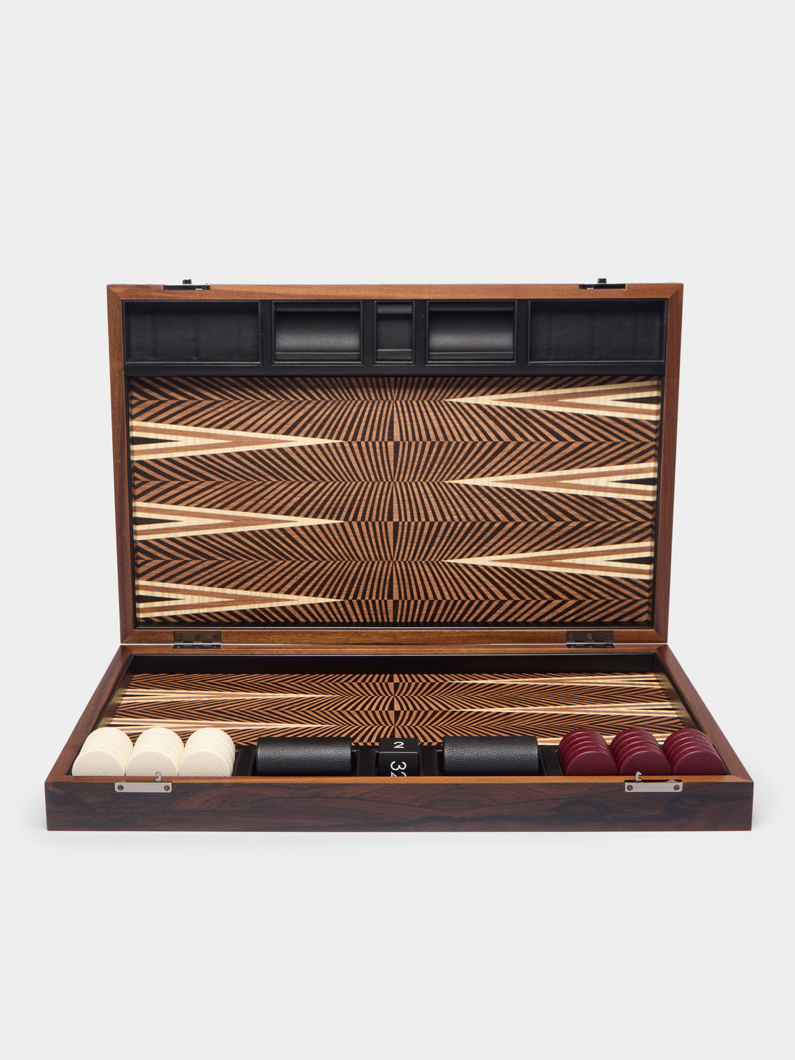 Alexandra Llewellyn - Geometric Walnut Backgammon Set -  - ABASK - 