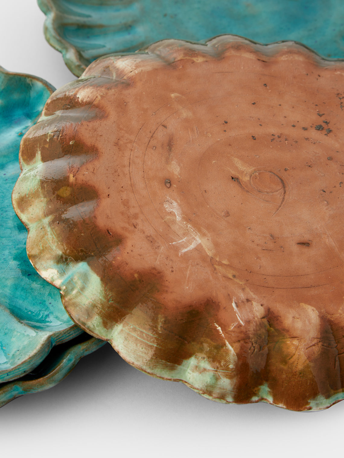 Anut Cairo - Scallop Hand-Painted Ceramic Dessert Plates (Set of 4) -  - ABASK
