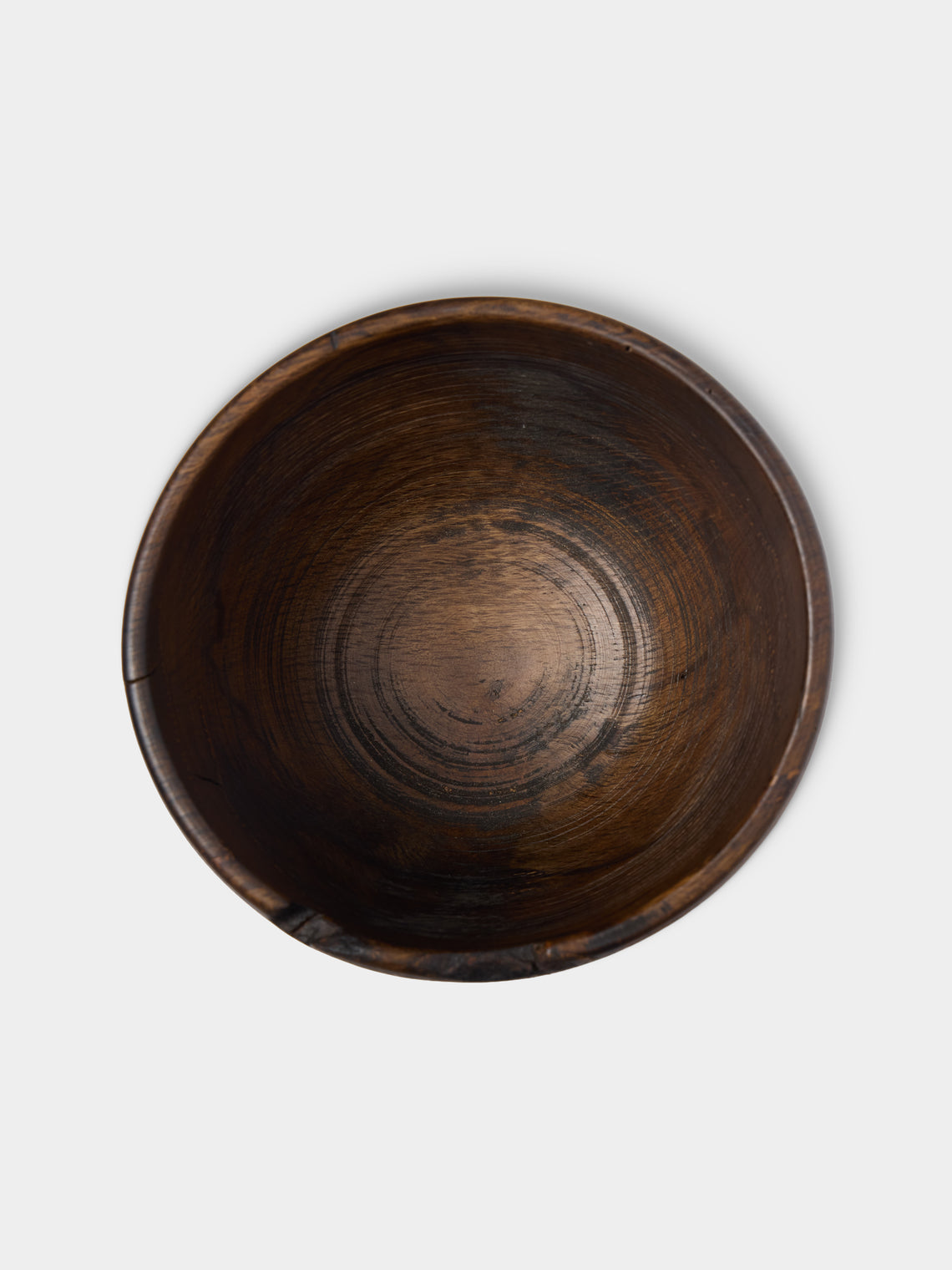 Thursday Furniture - Hand-Turned Iron-Mordant Oak Bowl - Dark Brown - ABASK