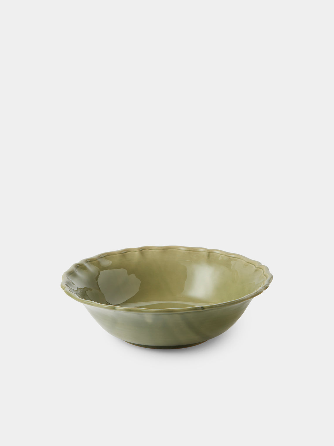 Maison Pichon Uzès - Provence Hand-Glazed Ceramic Salad Bowl - Green - ABASK - 