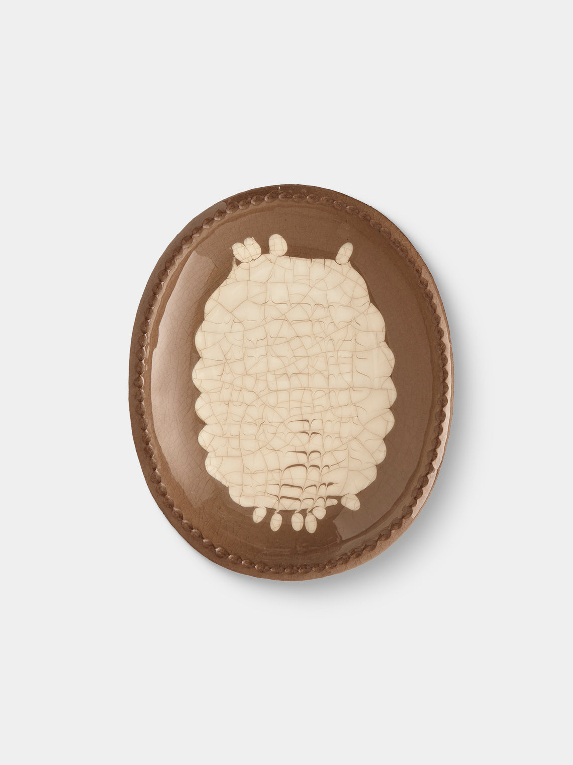 Aono Pottery - Slipware Oval Dish - Brown - ABASK - 