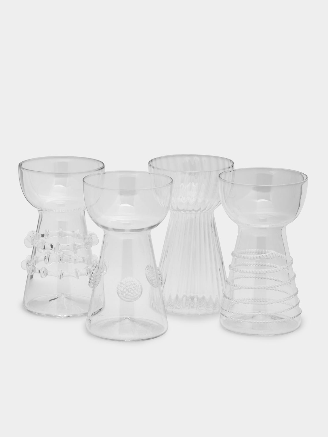 Bollenglass - Hand-Blown Glass Bulb Vases (Set of 4) -  - ABASK