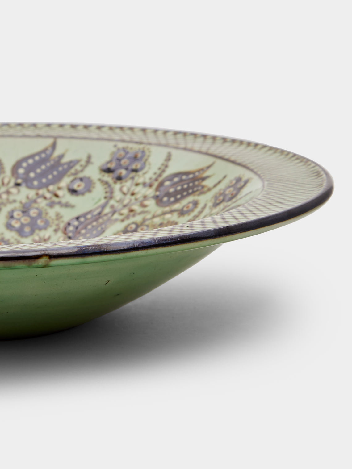 Poterie d’Évires - Flowers Hand-Painted Ceramic Large Serving Bowl -  - ABASK
