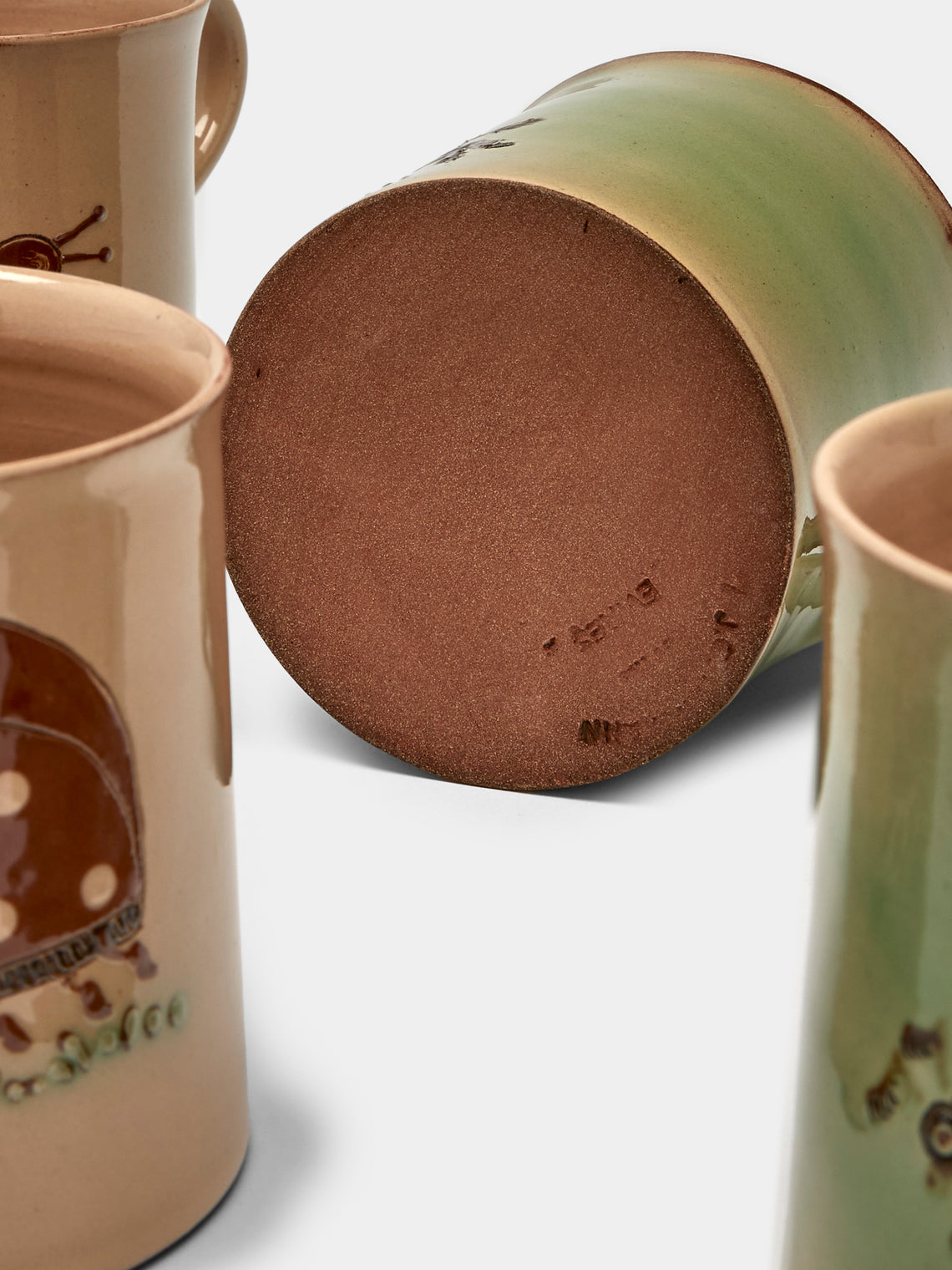 Poterie d’Évires - Animals Hand-Painted Ceramic Mugs (Set of 4) - Multiple - ABASK