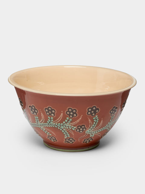 Poterie d’Évires - Flowers Hand-Painted Ceramic Salad Bowl -  - ABASK - 