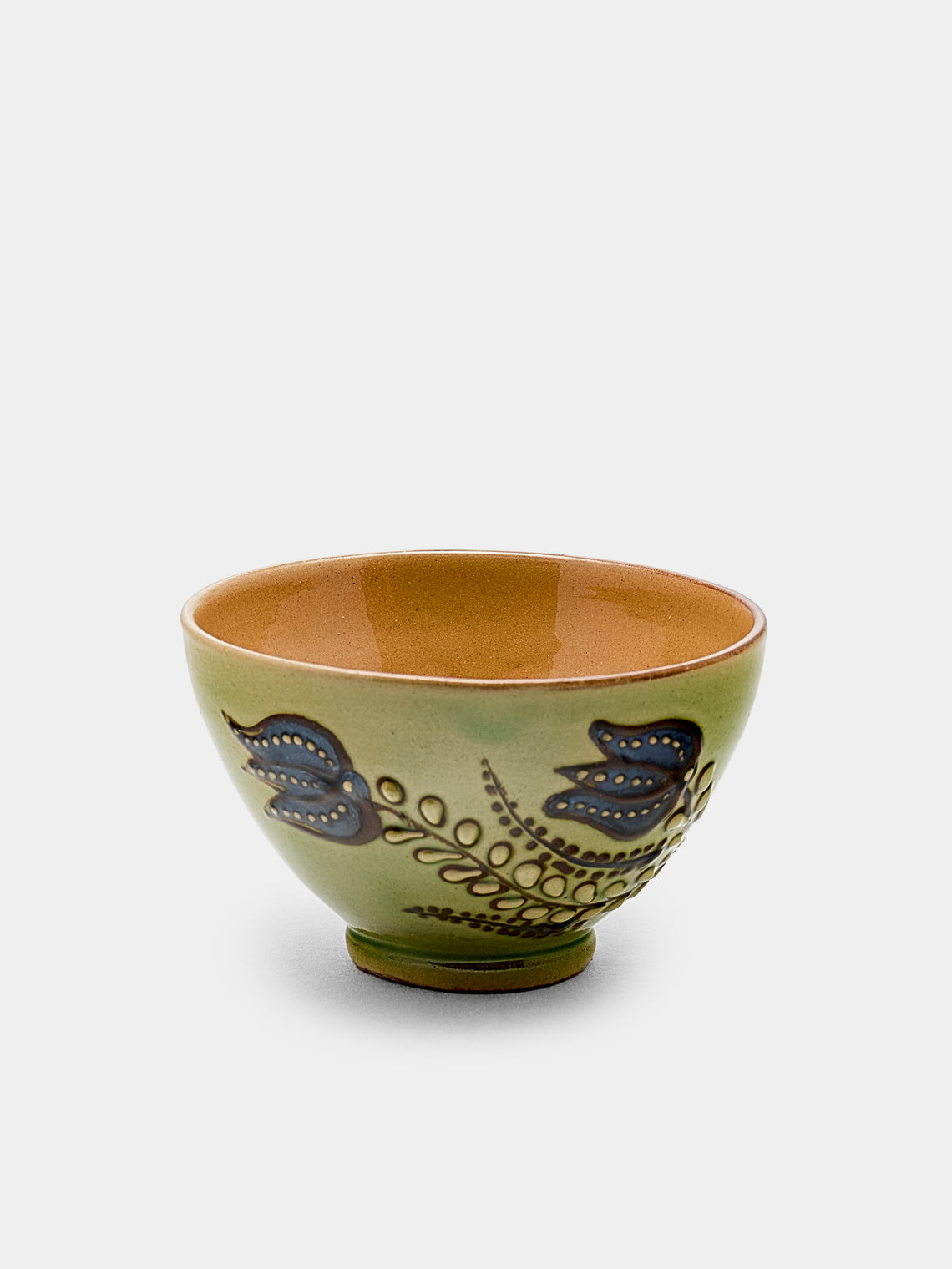 Poterie d’Évires - Flowers Hand-Painted Ceramic Petit Bowls (Set of 6) - Green - ABASK