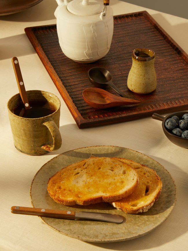 Ingot Objects - Ash-Glazed Ceramic Rimless Side Plates (Set of 4) -  - ABASK