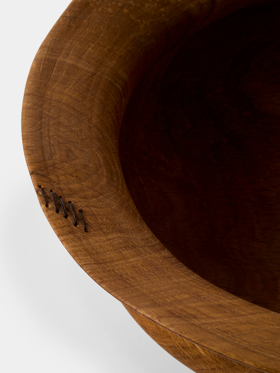 Iida Woodturning - Hand-Turned Oil-Finish Oak Bowl - Brown - ABASK