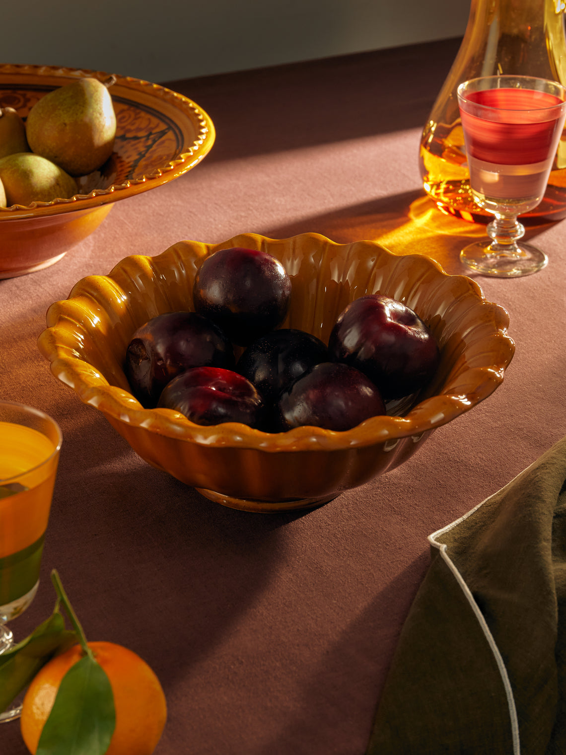 Poterie de Cliousclat - Slipware Serving Bowl -  - ABASK