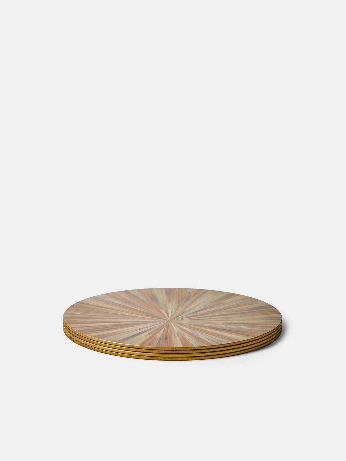 HestiaLiving - Soleil Wood Placemats (Set of 4) - Gray - ABASK
