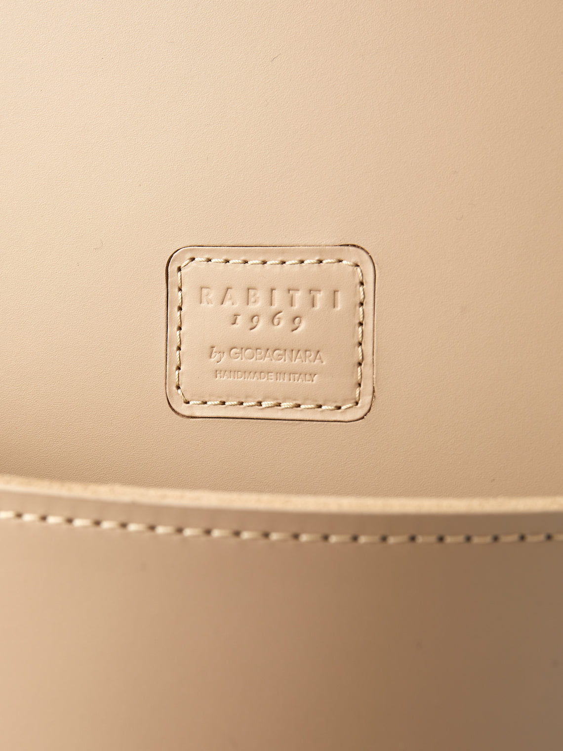 Rabitti 1969 - Orvieto Leather Wastepaper Bin - Beige - ABASK