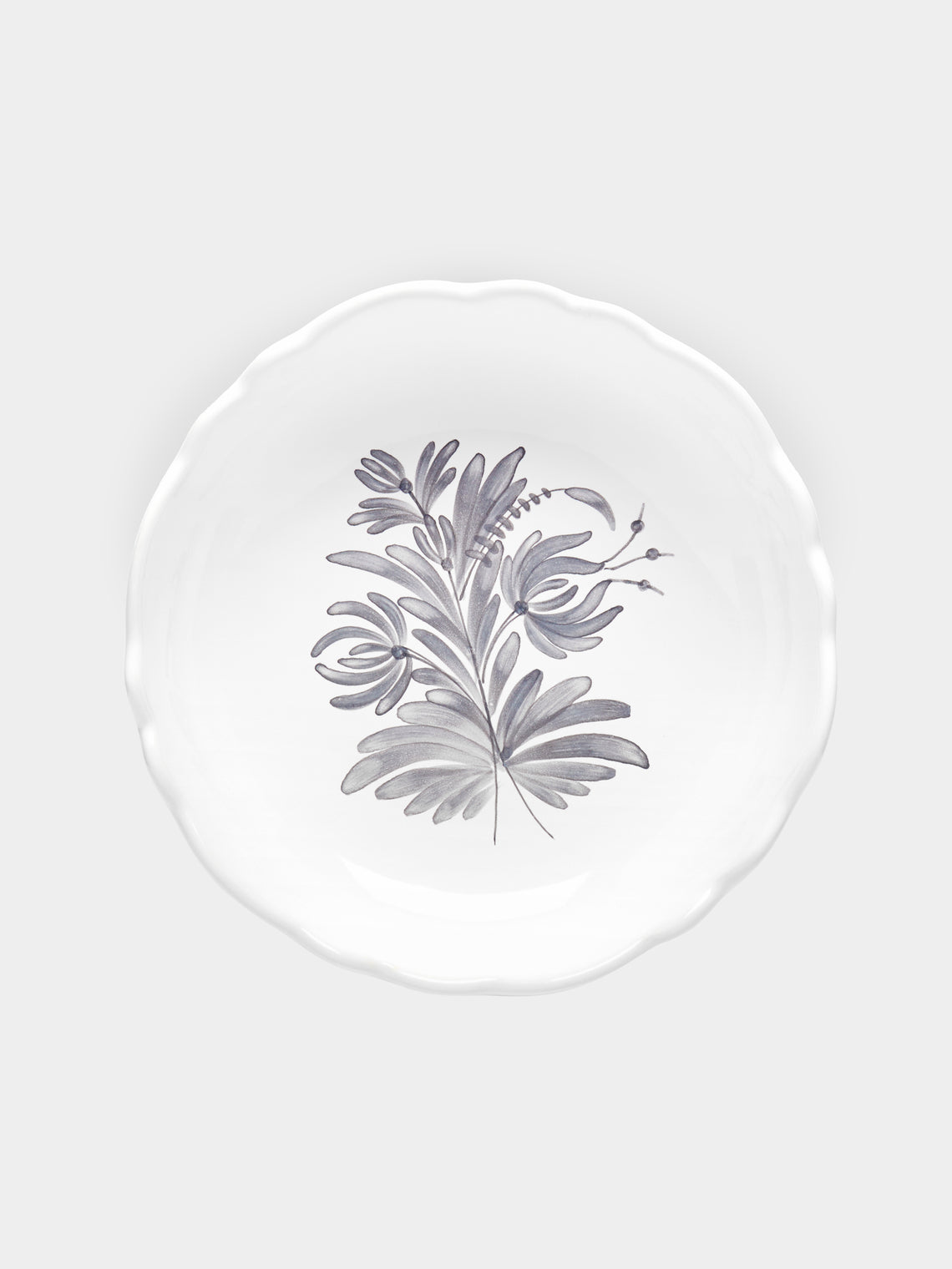 Bourg Joly Malicorne - Antique Fleurs Hand-Painted Ceramic Soup Bowls (Set of 4) -  - ABASK