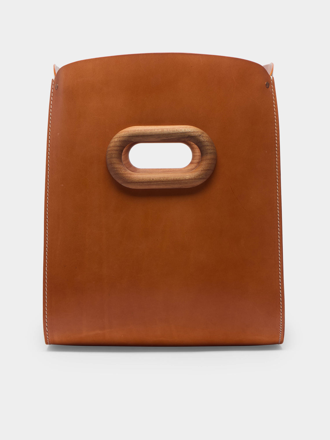 Otis Ingrams - Ample Leather Large Storage Basket -  - ABASK