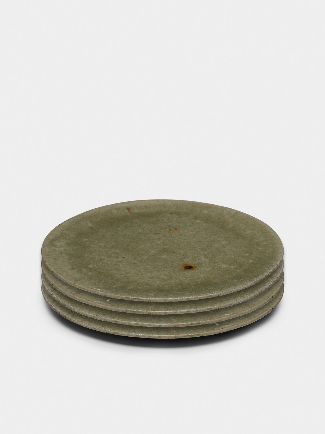 Ingot Objects - Ash-Glazed Ceramic Rimless Dinner Plates (Set of 4) -  - ABASK