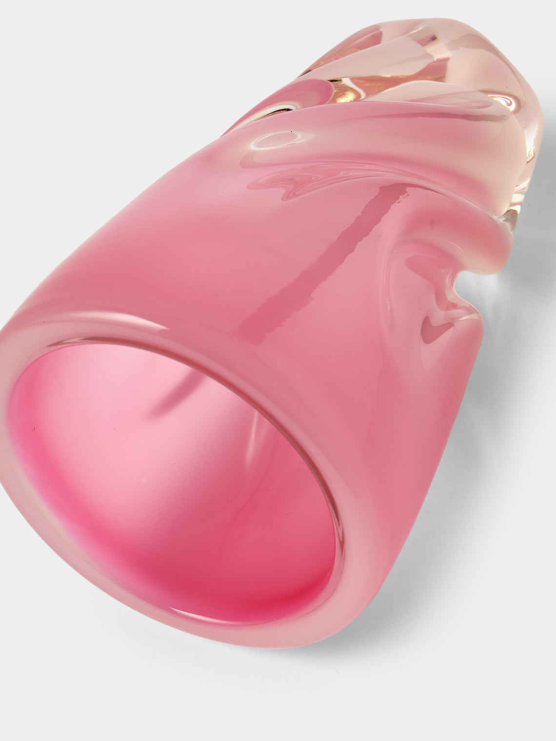 Antique and Vintage - 1970s NasonMoretti Murano Glass Vase (7in/17.5cm) - Pink - ABASK