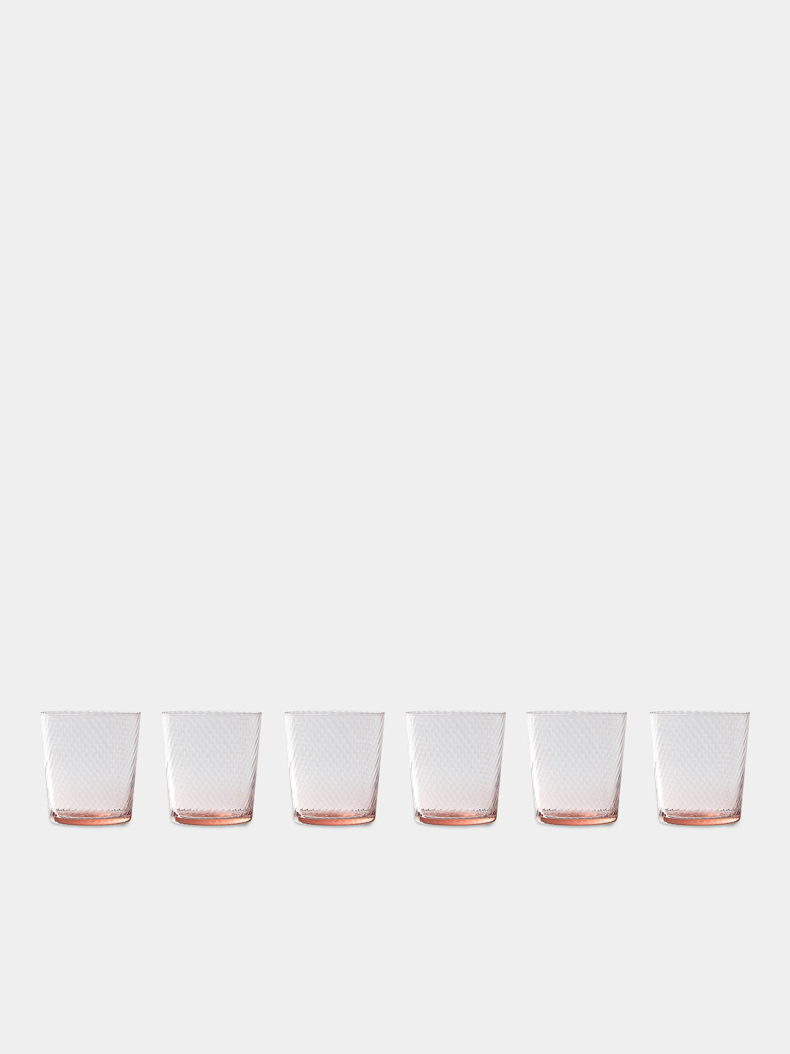 Mun Deluxe Brand Venezia - Torsé Hand-Blown Glass Tumblers (Set of 6) - Pink - ABASK