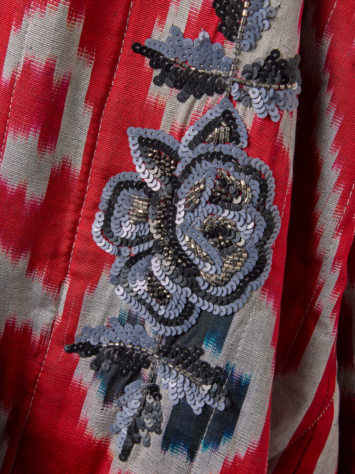 Nazzy Beglari - Women's Hand-Loomed Ikat Silk Reversible Robe | One Size - Multiple - ABASK