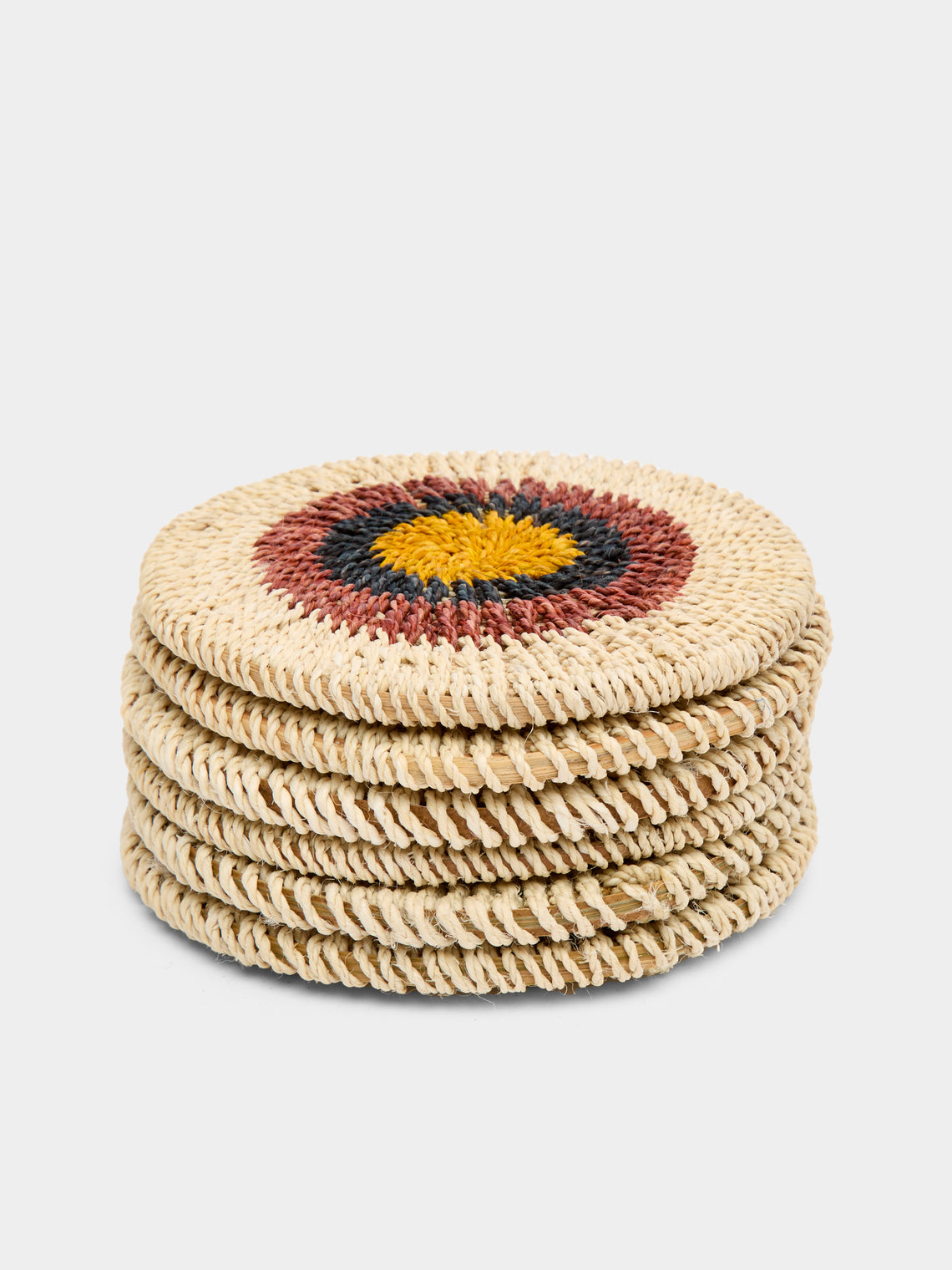 CasaLatina - Amazonia Handwoven Iraca Palm Coasters (Set of 6) -  - ABASK